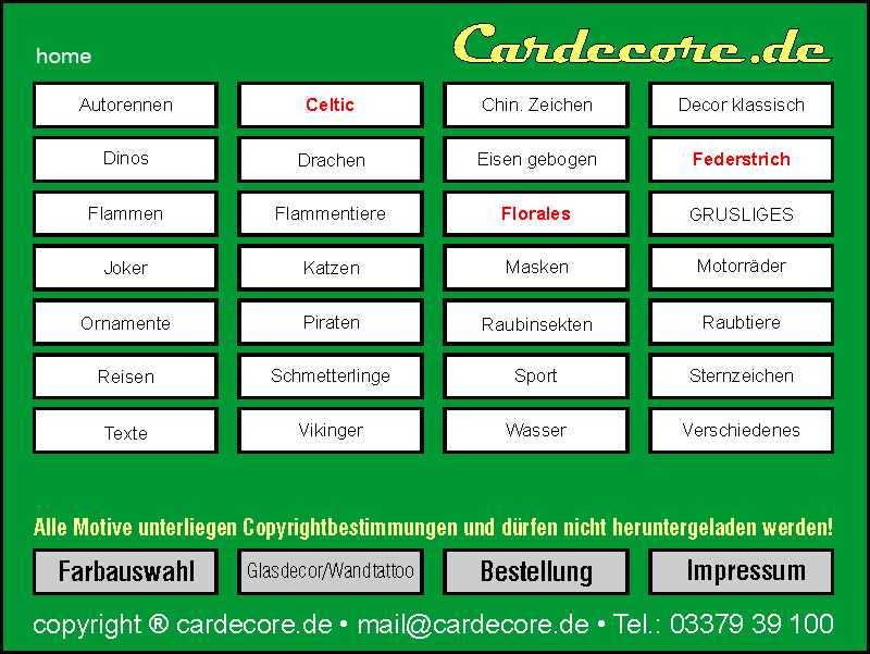 cardecoreübersicht