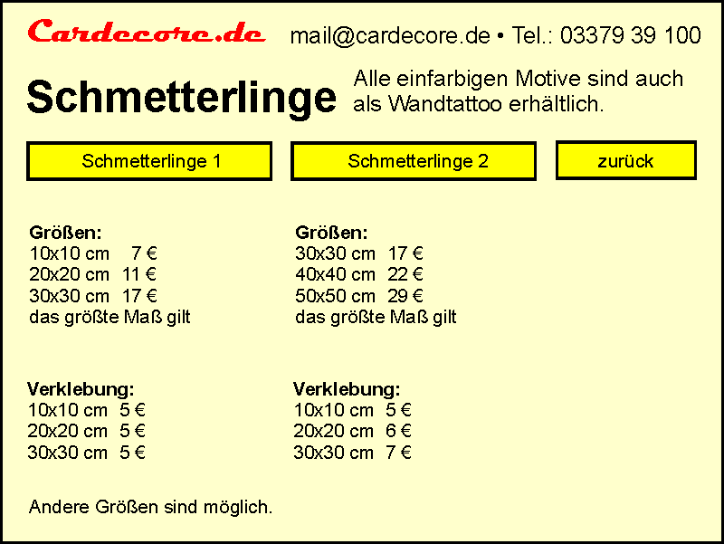 Schmetterlinge
