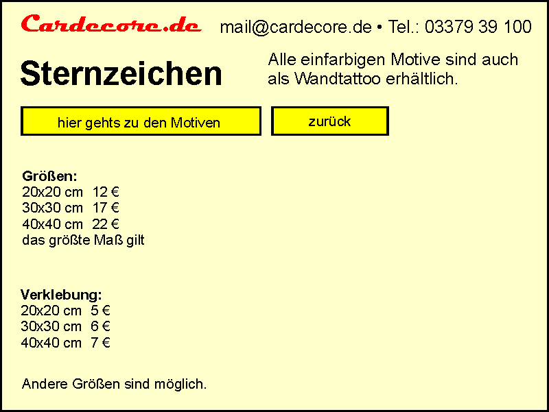 Sternzeichen